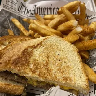 a sandwich and french fries