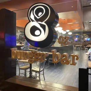 the entrance to the restaurant