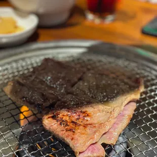 steak on a grill