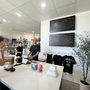 customers at the counter