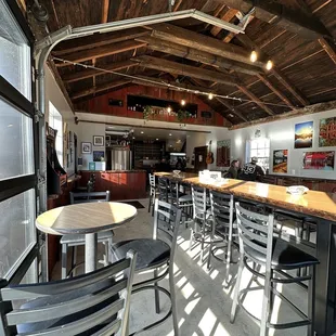the inside of a brewery