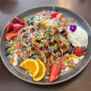Fruity Pebbles Waffle