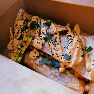 Spicy Pork Quesadilla