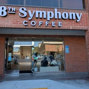Front of coffee shop