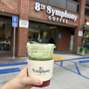 Strawberry matcha cloud