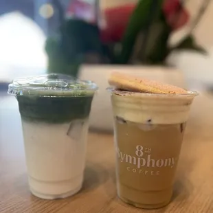 Iced Blueberry Matcha Latte