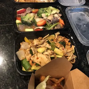 a variety of food items