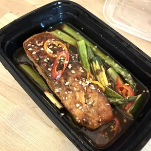 Juicy Take-Out: (3-Flavor Salmon) Delish @ Our Hotel