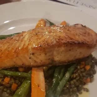 The salmon could not have been more perfect! Great combination to the lentil and vegetables. 100% would get this the next time!