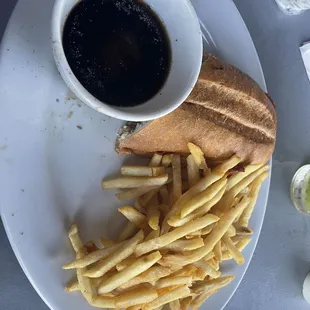 Cold French dip &amp; fries