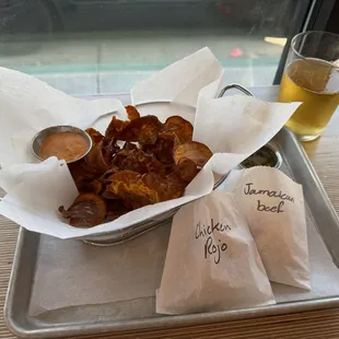 Empanadas &amp; Chips Combo + beer