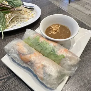 Pork and shrimp spring rolls