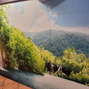 Mural by the restrooms