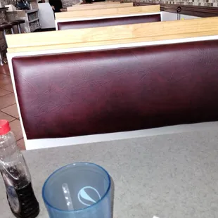 The empty, restaurant there was literally only two tables here when I got here