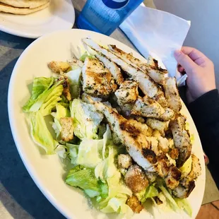 Chicken ceasar salad, huge!