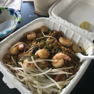 Pad Thai Woon Sen with Prawns