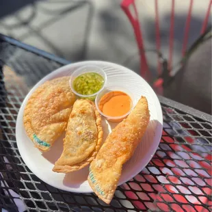 Shrimp and beef empanadas