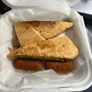 Cuban Sandwich and a couple of ham croquettes