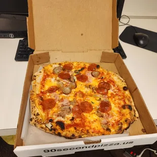 I can say that it is definitely greasy but the taste is unique but that's how I like my pizza
