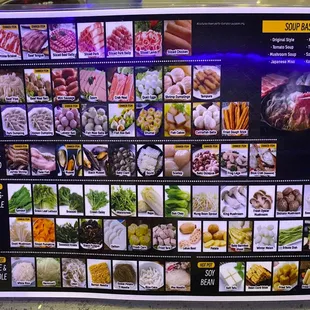 Hot pot menu