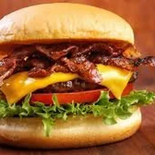 a bacon cheeseburger