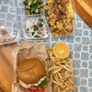 Chicken Plate &amp; Burger