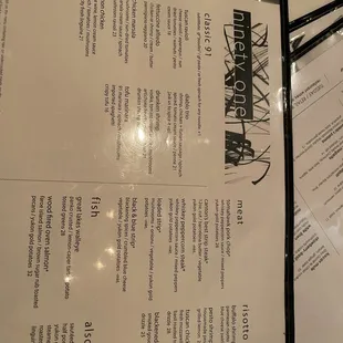 a menu for a restaurant