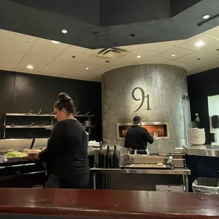 people working in the kitchen