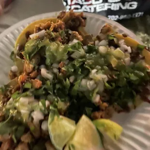 Chicken Tacos probably some of the best chicken tacos I've ever had and chicken tacos are my number 1 favorite food so that's sayin a lot