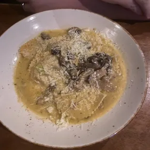 Porcini mushroom ravioli