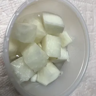 A side of pickled radish
