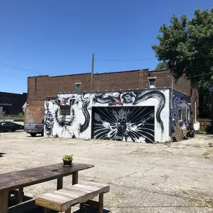 A mural right next door