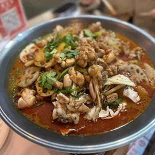 Frog leg and chicken