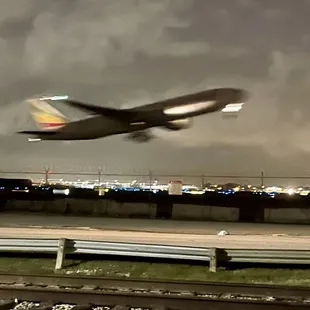 a plane taking off