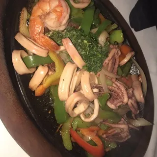 Sizzling Shrimp and Calamari