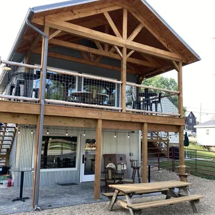 a view of the outside of a restaurant