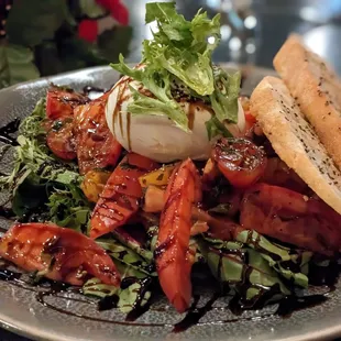 Burrata and heirloom tomatoes