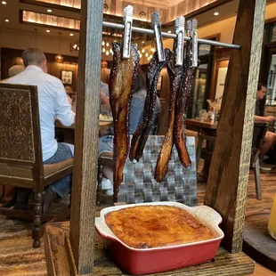 Sweet and spicy bacon with jalapeño cheese cornbread