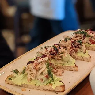 Crab  avocado toast