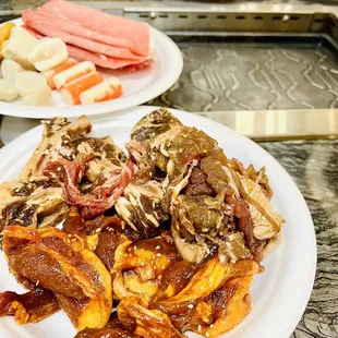 Marinated meat for grilling