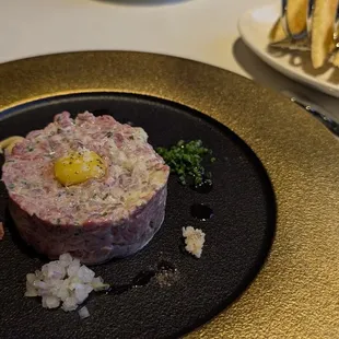 STEAK TARTARE * BEEF TENDERLOIN, DIJON, HORSERADISH, QUAIL EGG, TOASTED BRIOCHE