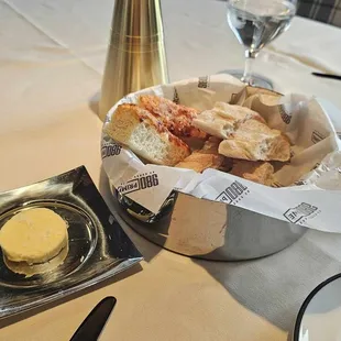 Complimentary bread basket.