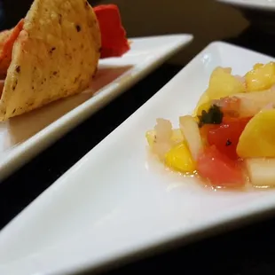 Tasting of the tropical ceviche
