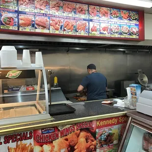 a man working in the kitchen