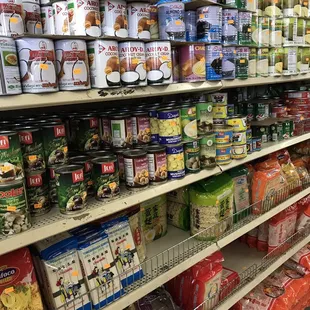 Asian canned goods and noodles