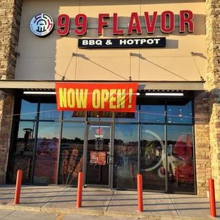 the front of the restaurant