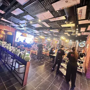 the inside of the restaurant