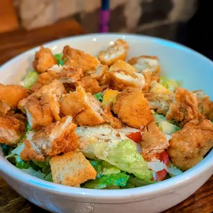 October 17, 2024; Crispy Chicken Caesar Salad ($15).