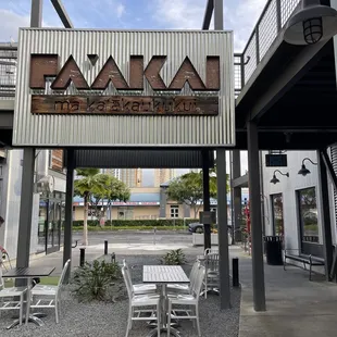 Outside seating area