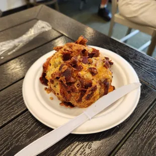 Bacon cheddar chive scuffin. This is a winnah!